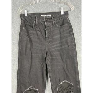 Old Navy Jeans Women size 2 Extra High Rise Sky Hi Straight Slim Pocket Denim